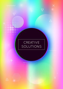 Sıvı şekilli Bauhaus arkaplanı. Gradyan memphis elementleriyle dinamik holografik sıvı. Kitap için grafiksel şablon, yıllık, mobil arayüz, web uygulaması. Canlı bauhaus arkaplanı.