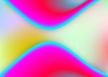 Sıvı şekilli. Dalgalı el ilanı, sertifika şablonu. Canlı gradyan örgüsü. Modern modayla birlikte holografik 3d arkaplan. Sıvı dinamik elementlerle akışkan şekil arkaplanı.