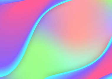 Sıvı sıvı. Modern modayla birlikte holografik 3d arkaplan. Canlı gradyan örgüsü. Soyut duvar kağıdı, afiş şablonu. Dinamik elementler ve şekillerle sıvı arkaplan.