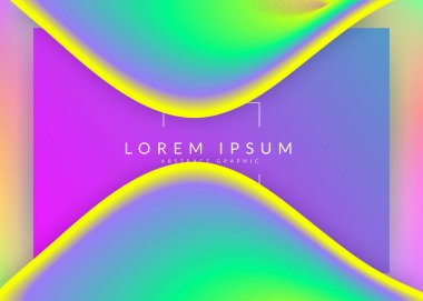 Sıvı sıvı. Psikedelik web sitesi, ekran kompozisyonu. Modern modayla birlikte holografik 3d arkaplan. Canlı gradyan örgüsü. Dinamik elementleri ve şekilleri olan sıvı. İniş sayfası.