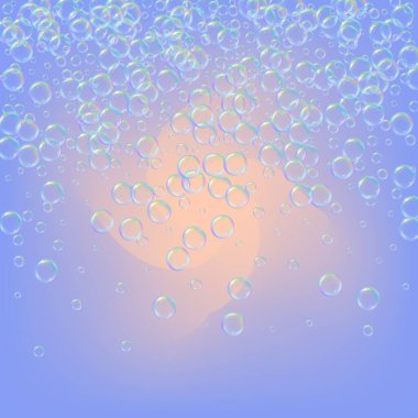 Arkaplanda şampuan kabarcıkları var. Gerçekçi su kabarcıkları 3 boyutlu. Serin gökkuşağı renkli, şampuanlı sıvı köpük. Kozmetik broşür ve davetiye. Banyo ve duş için sabun köpüğü temizliyorum..