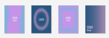 Minimum moda kaplama şablonu ayarlandı. Yarım tonlu fütürist düzen. Kitap, katalog ve yıllık için geometrik kapak şablonu. Minimalist renkli gradyanlar. Soyut iş illüstrasyonu.