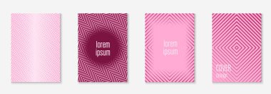 Minimum moda kaplama şablonu ayarlandı. Yarım tonlu fütürist düzen. Kitap, katalog ve yıllık için geometrik kapak şablonu. Minimalist renkli gradyanlar. Soyut iş illüstrasyonu.