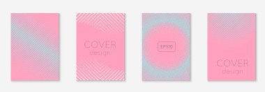 Güzel kapak şablonu. Yarım ton eğimli asgari trend vektörü. Broşür, poster, broşür ve davetiye için Geometrik serin kapak şablonu. Minimalist renkli şekiller. Soyut resimleme.