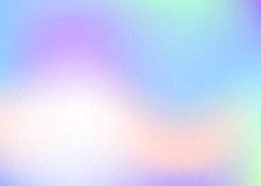 Soyut arkaplan hologramı. Spektrum gradyan arkaplanı hologramla birlikte. 90 'lar, 80' ler modası. Pankart, broşür, kapak tasarımı, mobil arayüz, web uygulaması için yanardöner grafik şablonu.