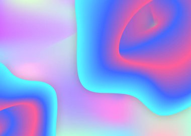 Sıvı dinamiği. Modern modayla birlikte holografik 3d arkaplan. Canlı gradyan örgüsü. Fütürist kitap, sertifika şablonu. Sıvı şekilli ve elementli akışkan dinamik arkaplan.