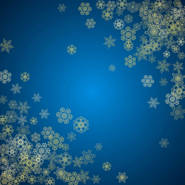 Neige Nouvel Sur Fond Bleu Paillettes Flocons Neige Noël Nouvel — Image vectorielle