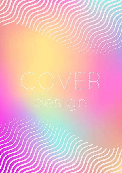 Gradient Cover Vorlage Minimal Trendiges Layout Mit Halbton Futuristische Covervorlage — Stockvektor