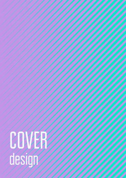 Cool Cover Template Minimal Trendy Vector Halftone Gradients Geometric Cool — Stock Vector