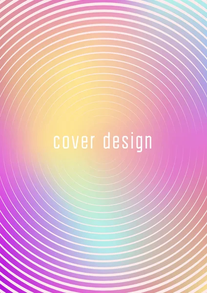 Gradient Cover Vorlage Minimal Trendiges Layout Mit Halbton Futuristische Covervorlage — Stockvektor