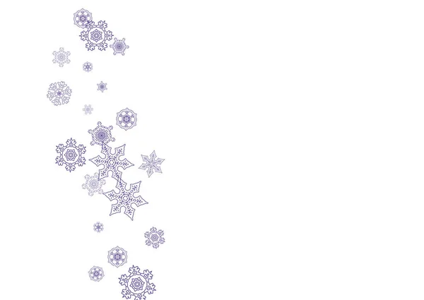 Venta Tema Navidad Con Copos Nieve Ultra Violeta Marco Invierno — Vector de stock