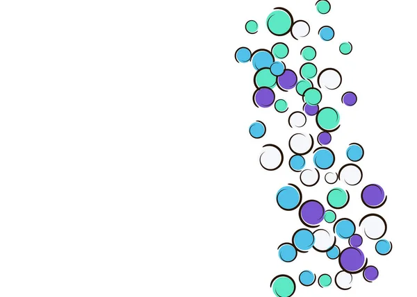 Polka Dot Background Comic Pop Art Confetti Big Colored Spots — Stock Vector