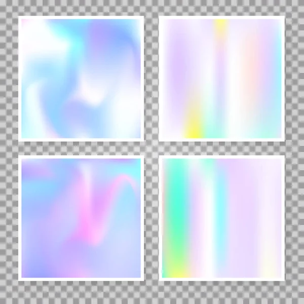 Gradient Set Holographic Mesh Liquid Abstract Gradient Set Backdrops 90S — Stock Vector