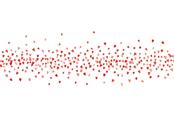 Весілля Конфетті Рожевими Блискучими Серцями Валентинів День Векторне Тло Ручний — стоковий вектор