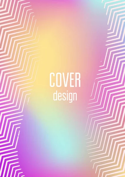 Gradient Cover Template Minimal Trendy Layout Halftone Futuristic Gradient Cover — Stock Vector