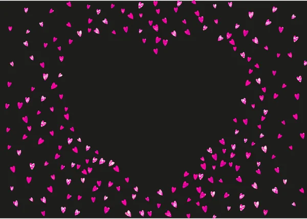 Valentines Day Heart Red Glitter Sparkles February 14Th Day Vector — Stock Vector