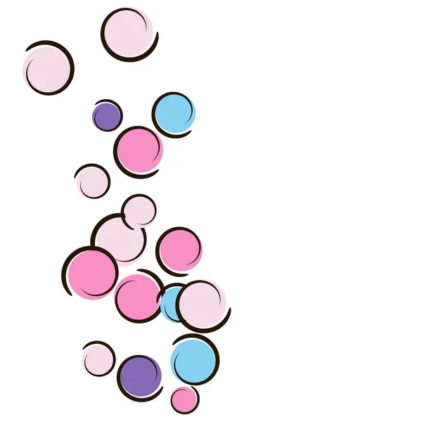Fond Pois Avec Confettis Pop Art Comique Grandes Taches Colorées — Image vectorielle