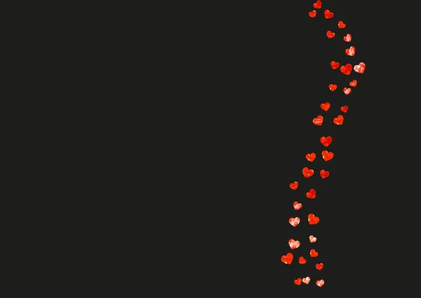 Fond Cadre Coeur Avec Des Paillettes Roses Saint Valentin Confiseries — Image vectorielle