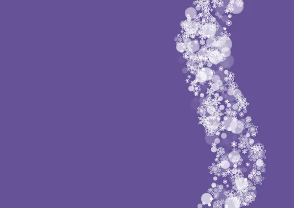 超紫色の雪片と冬のフレーム 新年の霜の背景 チラシ ギフトカード パーティー招待状 小売オファーや広告の雪の国境 クリスマスの流行の背景 冬のフレームとホリデーバナー — ストックベクタ