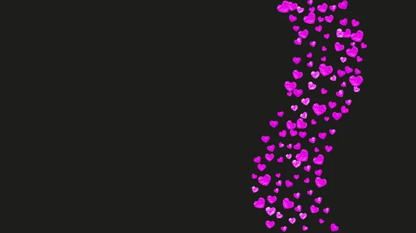 Bruids Achtergrond Met Roze Glitter Hartjes Valentijnsdag Vectorconfetti Handgetekende Textuur — Stockvector