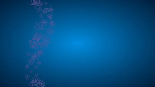 Рождественские Продажи Ультрафиолетовыми Снежинками Зимняя Рамка Флаера Подарочной Карты Приглашения — стоковый вектор