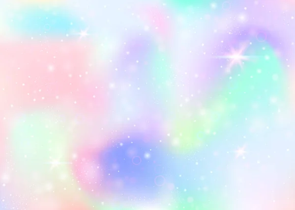 Fondo Unicorno Con Rete Arcobaleno Banner Universo Carino Colori Principessa — Vettoriale Stock