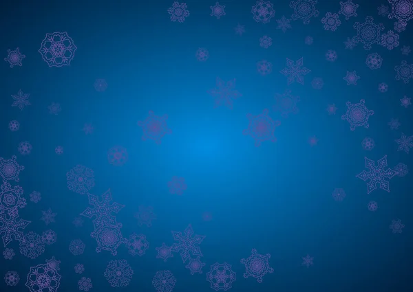 Χειμερινό Σύνορο Υπεριώδεις Νιφάδες Χιονιού Χιόνι Πλαίσιο Για Κουπόνια Δώρων — Διανυσματικό Αρχείο