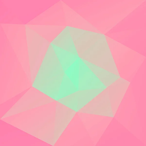 Gradient Abstrakten Quadratischen Dreieck Hintergrund Warmer Rosa Und Gelber Polygonaler — Stockvektor
