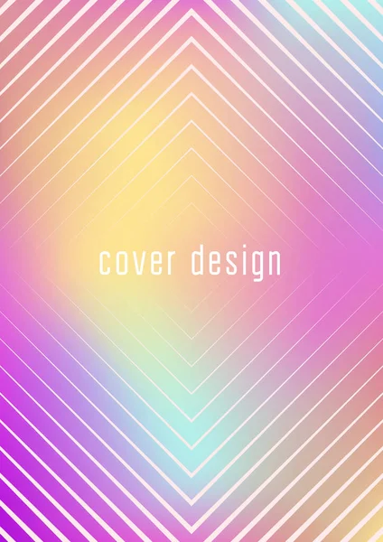 Gradient Cover Vorlage Minimal Trendiges Layout Mit Halbton Futuristische Covervorlage — Stockvektor