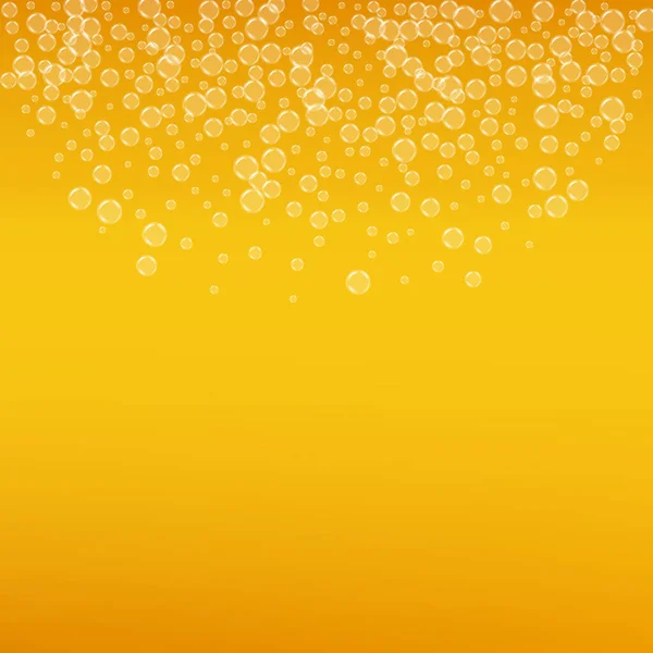 Fondo Cerveza Con Burbujas Realistas Bebida Fresca Para Diseño Del — Vector de stock