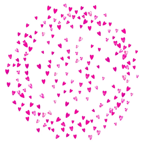 Promo Saint Valentin Avec Des Cœurs Roses Paillettes Février Confiseries — Image vectorielle