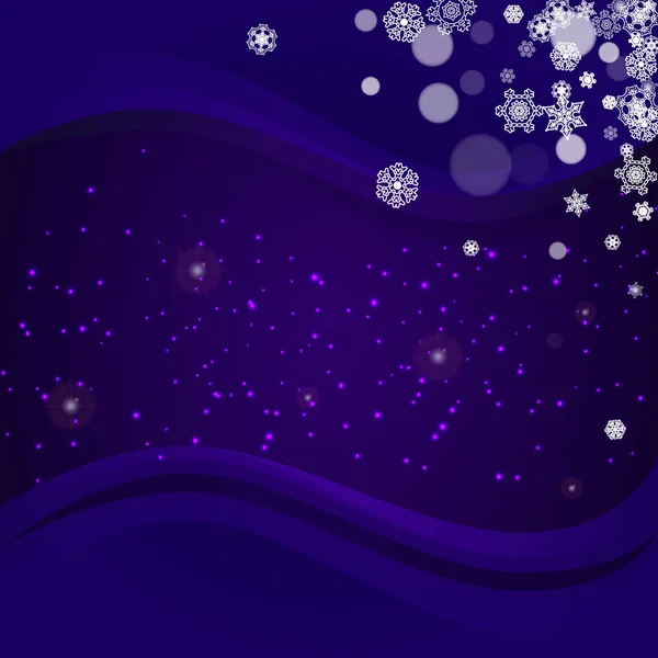 Xmas Sales Ultra Violet Snowflakes New Year Frosty Backdrop Winter — Stock Vector