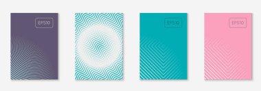 Minimum moda kaplama şablonu ayarlandı. Yarım tonlu fütürist düzen. Kitap, katalog ve yıllık için geometrik kapak şablonu. Minimalist renkli gradyanlar. Soyut iş illüstrasyonu.