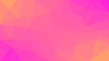 Gradyan soyut yatay üçgen arka plan. Mobil uygulama ve web için sıcak pembe ve sarı çokgen zemin. Moda geometrik soyut afiş. Şirket broşür tasarımı. Mozaik tarzı.