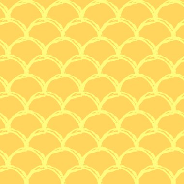 Küçük, kusursuz denizkızı deseni. Balık derisi dokusu. Kız kumaşı, tekstil tasarımı, ambalaj kağıdı, mayo ya da duvar kağıdı için çekilebilir arka plan. Balık pullu sarı küçük deniz kızı..