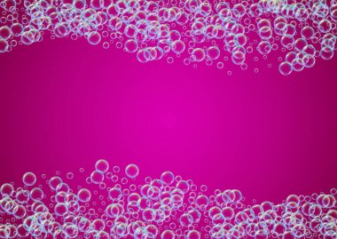 Değişken arkaplanda köpük temizleniyor. Gerçekçi su kabarcıkları 3 boyutlu. Şampuan köpüklü serin gökkuşağı renkli sıvı köpük. Yatay kozmetik broşür ve davetiye. Banyo ve duş için sabun köpüğü temizliyorum..