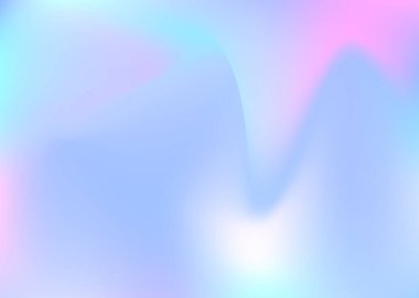 Holografik soyut arkaplan. Gradyan örgülü sıvı holografik arkaplan. 90 'lar, 80' ler modası. Broşür, el ilanı, poster tasarımı, duvar kağıdı, mobil ekran için Pearlescent grafik şablonu.