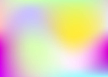 Soyut arkaplan hologramı. Hologramla birlikte parlak gradyan örgü arkaplanı. 90 'lar, 80' ler modası. Pankart, sunum, afiş, broşür için Pearlescent grafik şablonu.