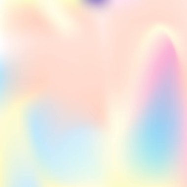 Holografik soyut arkaplan. Gökkuşağı holografik arkaplan ve gradyan ağ. 90 'lar, 80' ler modası. Broşür, el ilanı, poster tasarımı, duvar kağıdı, mobil ekran için yanardöner grafik şablonu.