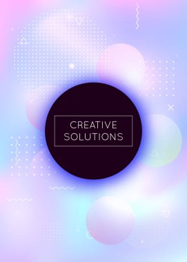 Sıvı şekilli Bauhaus arkaplanı. Gradyan memphis elementleriyle dinamik holografik sıvı. Kitap için grafiksel şablon, yıllık, mobil arayüz, web uygulaması. Renkli bauhaus arkaplanı.