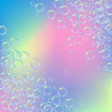 Değişken arkaplanda köpük temizleniyor. Gerçekçi su kabarcıkları 3 boyutlu. Şampuan köpüklü serin gökkuşağı renkli sıvı köpük. Kozmetik broşür ve davetiye. Banyo ve duş için sabun temizliyorum..