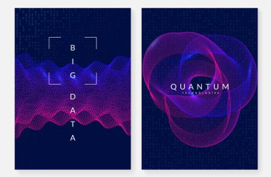 Kuantum hesaplama arka planı. Büyük veriler, görselleştirme, yapay zeka ve derin öğrenme teknolojisi. Ekran konsepti için tasarım şablonu. Siber kuantum hesaplama arkaplanı.