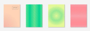 Güzel kapak şablonu. Yarım ton eğimli asgari trend vektörü. Broşür, poster, broşür ve davetiye için Geometrik serin kapak şablonu. Minimalist renkli şekiller. Soyut resimleme.