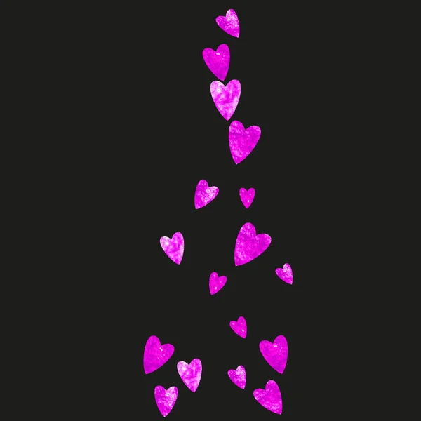 Fondo Ducha Nupcial Con Corazones Brillo Rosa San Valentín Vector — Vector de stock