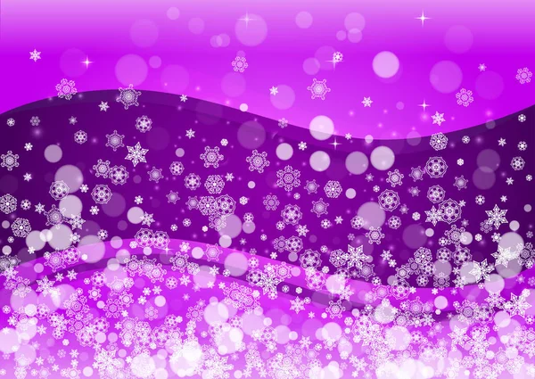 Winterrahmen Mit Ultravioletten Schneeflocken Frostige Silvesterkulisse Schneeränder Für Geschenkgutscheine Gutscheine — Stockvektor