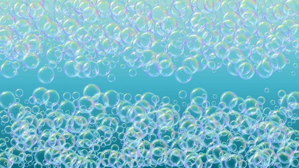 Vana Pěnou Mýdlová Bublina Bublinky Koupel Šampon Vektorová Ilustrace Kreativní — Stockový vektor