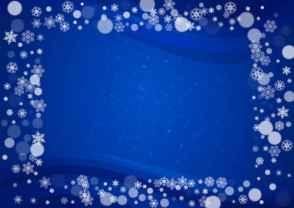 New Year Snow Blue Background Winter Theme Horizontal Christmas New — Stock Vector