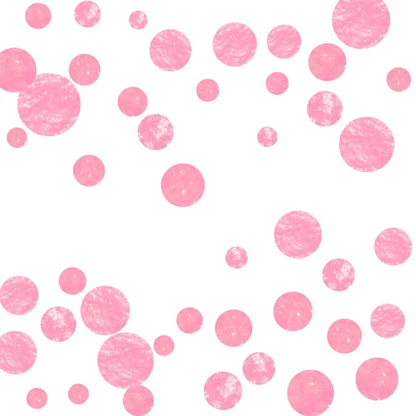 Confettis Pois Roses Sur Fond Isolé Paillettes Tombantes Avec Scintillement — Image vectorielle