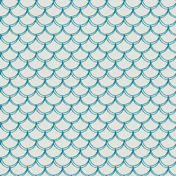 Fish Scale Seamless Pattern Reptile Dragon Skin Texture Tillable Background — Stock Vector