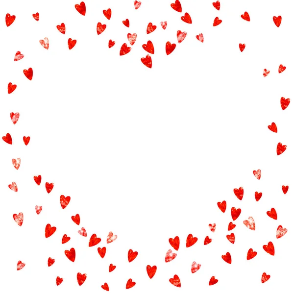 발렌타인데이의 배경에 심장이라니 Vector Confetti Valentine Background Template 쥐어짜는 — 스톡 벡터